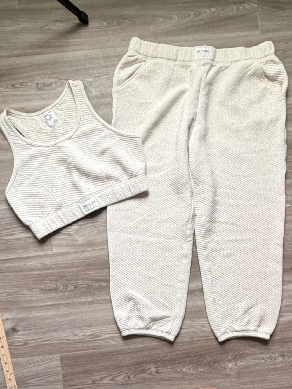 OFFLINE by Aerie Coffee Run Bra Top & Jogger Set XL